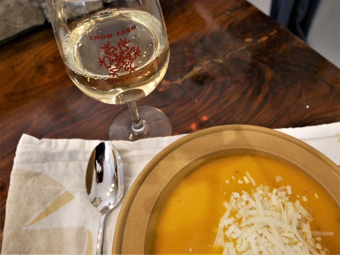 Butternut squash soup with wine