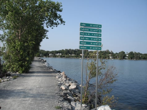 Local Motion - South Hero Sign Toward the Island Line Bike Ferry