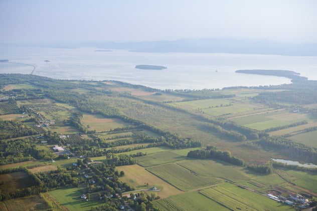 Aerial View of Grand Isle Vermont