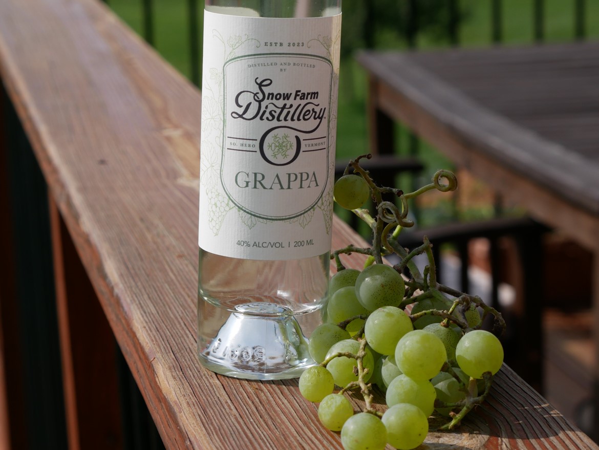 What is grappa with grapes on a railing