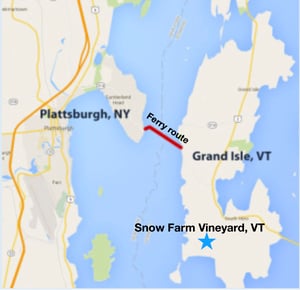 Lake Champlain Ferry Map
